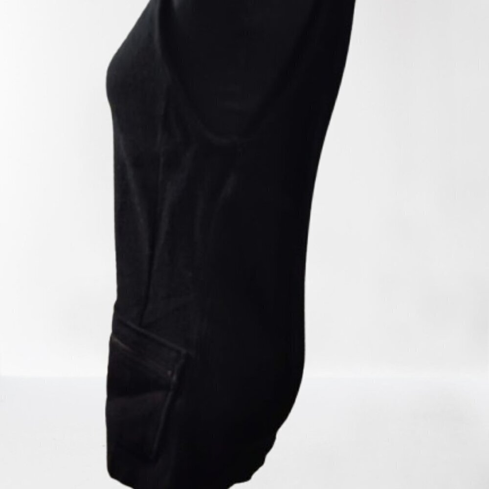 Jones New York Black Sweater Vest Women's US Medium Zipper Front Pockets - Picture 4 of 11